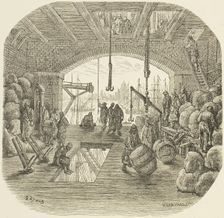 Warehouses by the Thames, 1872. Creator: Jean Gauchard