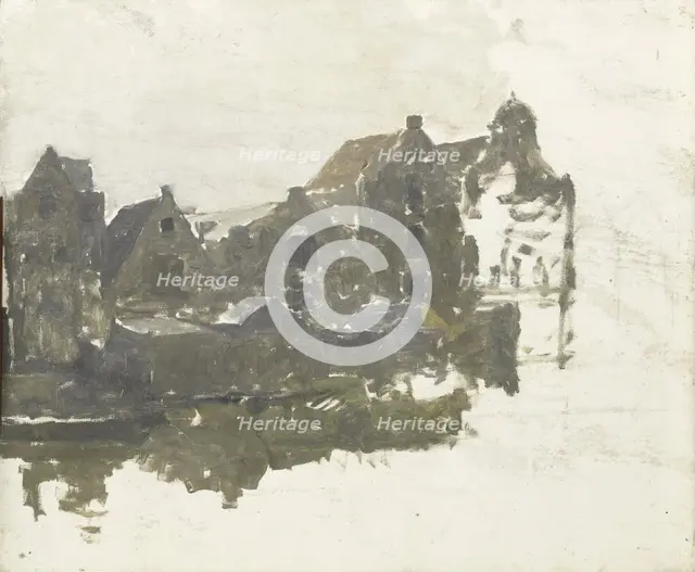 Warehouses on the Teertuinen on the Prinseneiland, Amsterdam, 1880-1923. Creator: George Hendrik Breitner.