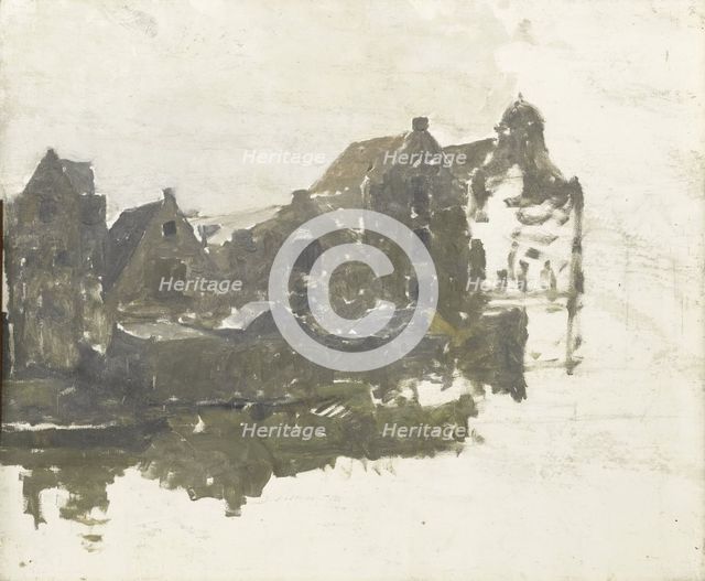 Warehouses on the Teertuinen on the Prinseneiland, Amsterdam, 1880-1923. Creator: George Hendrik Breitner.