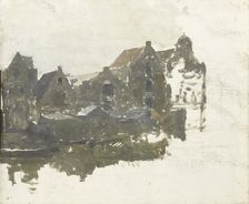 Warehouses on the Teertuinen on the Prinseneiland, Amsterdam, 1880-1923. Creator: George Hendrik Breitner