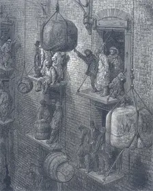 Warehousing in the City 1872. Creator: Adolphe François Pannemaker
