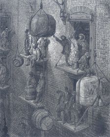 Warehousing in the City 1872. Creator: Adolphe François Pannemaker