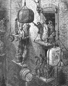 Warehousing in the City 1872. Creator: Gustave Doré