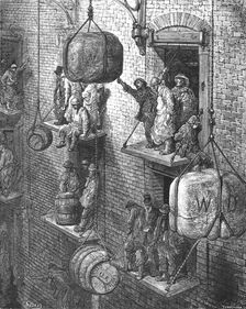 Warehousing in the City 1872. Creator: Gustave Doré
