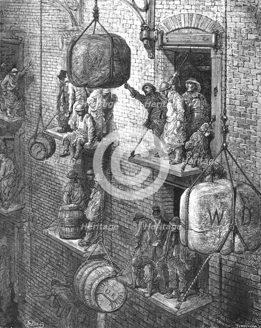 'Warehousing in the City', 1872.  Creator: Gustave Doré.