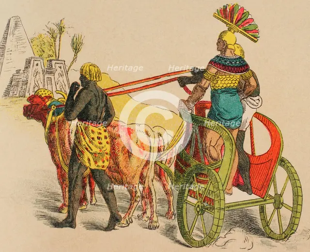 Warfare chariot, Ancient Egypt, 1881.  Creator: Unknown.