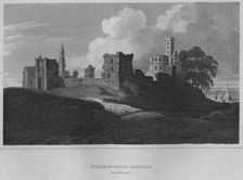 Warkworth Castle, Northumberland 1814. Artist: John Greig