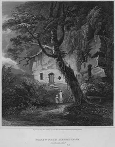 Warkworth Hermitage, Northumberland 1814. Artist: John Greig