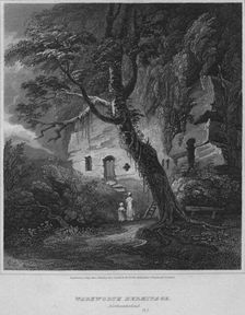 Warkworth Hermitage, Northumberland 1814. Artist: John Greig