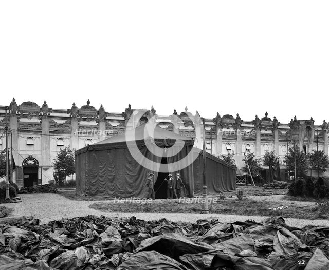 Waring & Gllow munitions factory, White City, Hammersmith and Fulham, London, August 1916. Artist: Adolph Augustus Boucher.