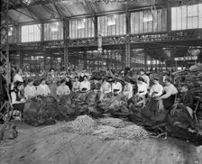 Waring & Gllow munitions factory, White City, Hammersmith and Fulham, London, August 1916. Artist: Adolph Augustus Boucher