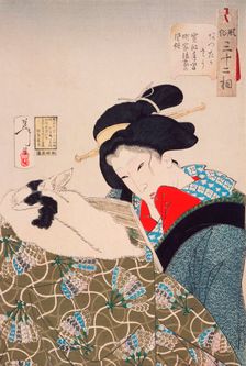 Warm: An Urban Widow of the Kansei Period (1789-1800), 1888. Creator: Tsukioka Yoshitoshi