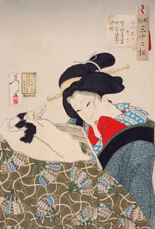 Warm: An Urban Widow of the Kansei Period (1789-1800), 1888. Creator: Tsukioka Yoshitoshi