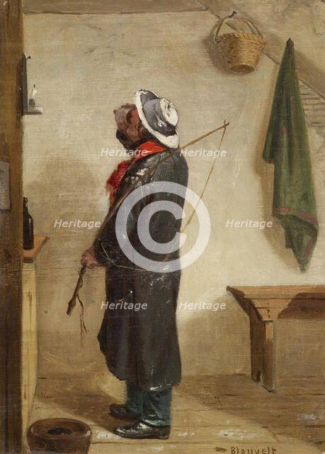 Warming Up (Coachman Drinking), c1865. Creator: Charles Felix Blauvelt.