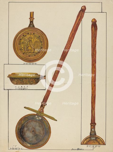 Warming Pan, 1935/1942. Creator: Florence Stevenson.