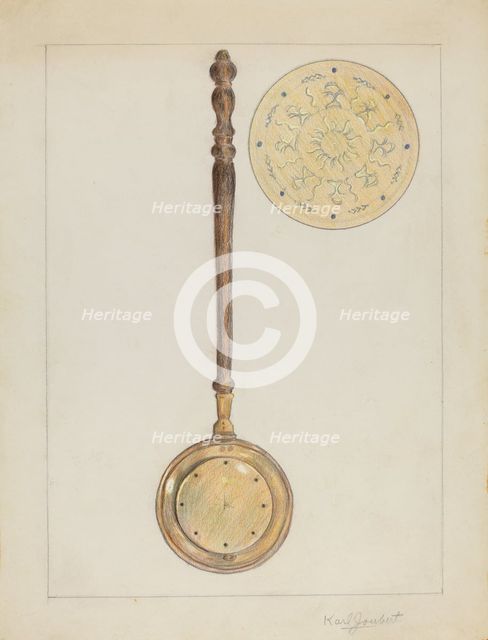 Warming Pan, 1935/1942. Creator: Karl Joubert.