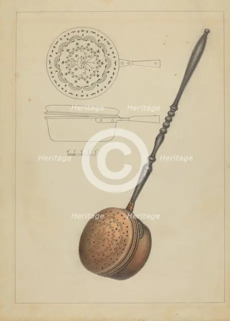 Warming Pan, c. 1936. Creator: Filippo Porreca.