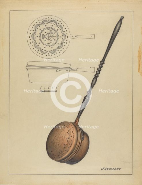 Warming Pan, c. 1936. Creator: Jack Staloff.