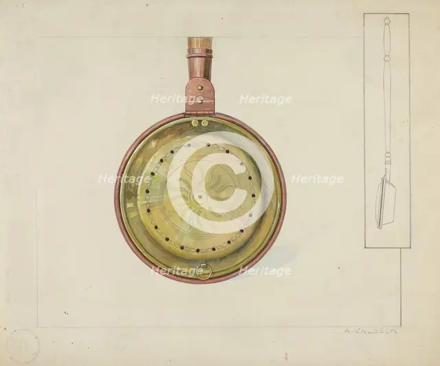 Warming Pan, c. 1937. Creator: Alfred Walbeck.