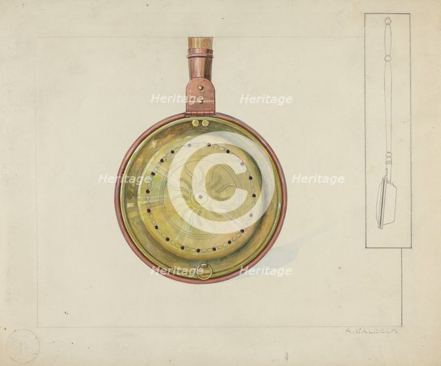 Warming Pan, c. 1937. Creator: Alfred Walbeck.