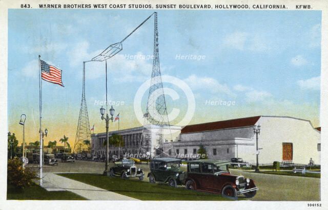 Warner Brothers West Coast Studios, Hollywood, Los Angeles, California, USA, 1925. Artist: Unknown