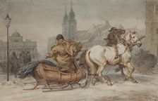 "Warsaw coachman", 1863. Creator: Juliusz Kossak