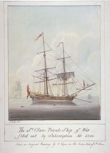 Warship the St Olave 1826. Artist: G Yates