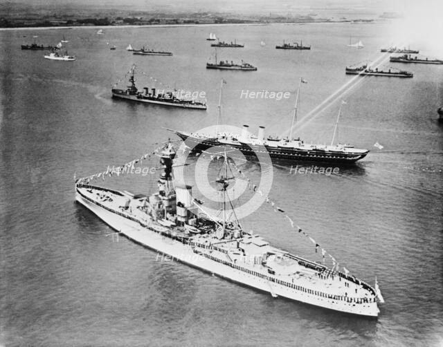 Warships at the Spithead Review, 1924. Artist: Aerofilms.