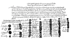 Warrant for the execution of King Charles, 1648, (1909)