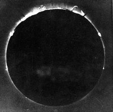 Warren de la Rue's photograph of total solar eclipse at Rivabellosa, Spain, 18 July 1860. Artist: Warren De La Rue