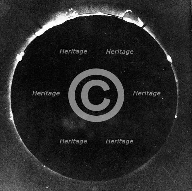 Warren de la Rue's photograph of total solar eclipse at Rivabellosa, Spain, 18 July 1860. Artist: Warren De La Rue