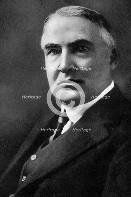 Warren G Harding, 29th President of the United States, (1933). Artist: Unknown