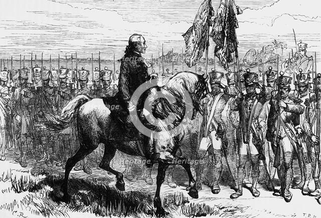 'Warren Hastings Reviewing Pearse's Column', c1891. Creator: James Grant.