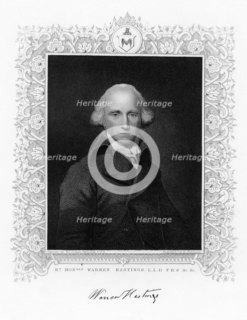 Warren Hastings, the first governor-general of British India, 19th century. Creator: H Robinson.