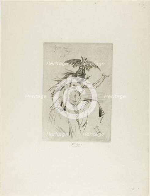 Warrior, 1882. Creator: Félicien Rops.