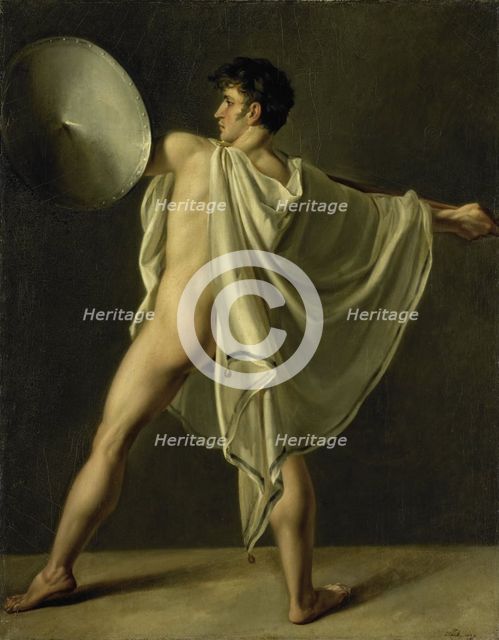 Warrior with Lance and Shield, 1808. Creator: Joannes Echarcus Carolus Alberti.