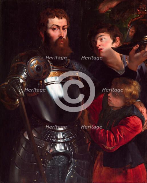 Warrior with Two Pages, c1615. Creator: Peter Paul Rubens.