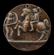 Warrior and Horseman Fighting, late 15th - early 16th century. Creator: Pseudo Melioli