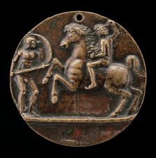 Warrior and Horseman Fighting, late 15th - early 16th century. Creator: Pseudo Melioli