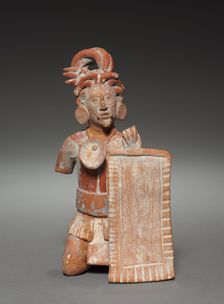 Warrior Figurine with Shield, 600-900. Creator: Unknown
