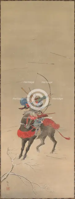 Warrior mounted on a Horse, 1700s-1800s. Creator: Unknown.