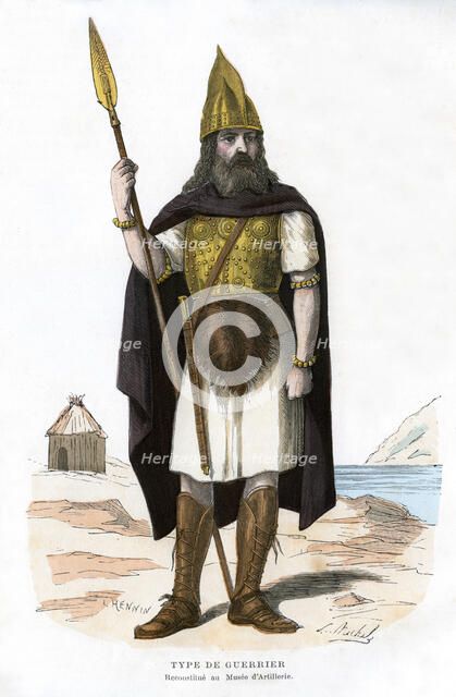 Warrior, possibly Gallic or Frankish, 1882-1884.Artist: Michelz