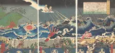 Warrior Scene, 19th century. Creator: Sadahide Utagawa