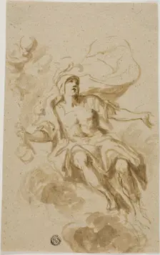 Warrior Seated on Clouds, n.d. Creator: Unknown