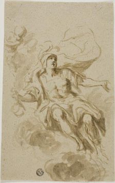 Warrior Seated on Clouds, n.d. Creator: Unknown