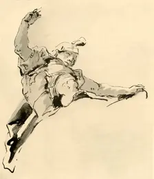 Warrior standing on Clouds mid 18th century, (1928). Artist: Giovanni Battista Tiepolo