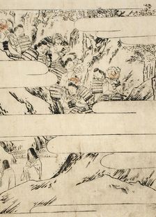 Warriors and Maidens Return from Oeyama, 19th century. Creator: Unknown