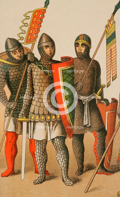 Warriors, Holy Roman Empire, 1000-1100, (1884). Creator: Unknown.