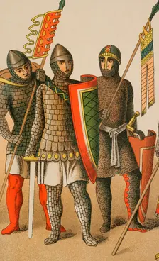 Warriors, Holy Roman Empire, 1000-1100, (1884). Creator: Unknown