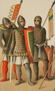 Warriors, Holy Roman Empire, 1000-1100, (1884). Creator: Unknown
